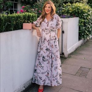 Phoebe Floral Puff Sleeve Chiffon Maxi Dress